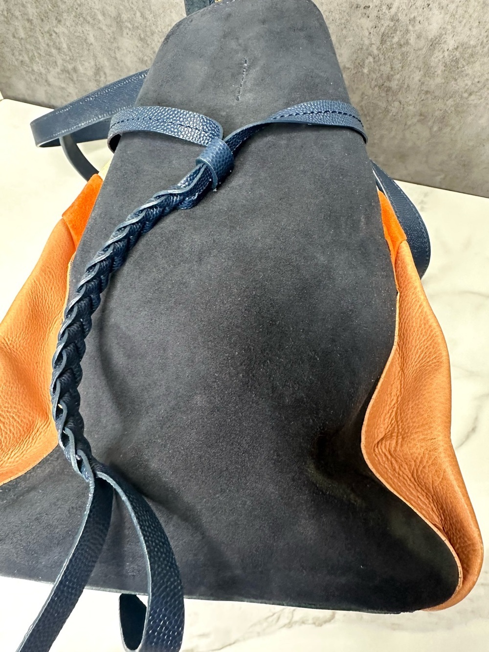 Jerome Dreyfuss Anatole Colorblock Leather Tote Bag - Picture 6 of 12